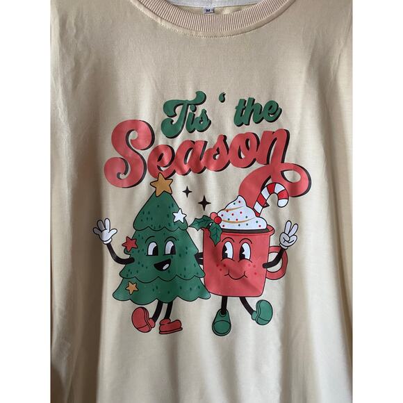 Medium "Tis the Season" Christmas Sweatshirt - Picture 3 of 3
